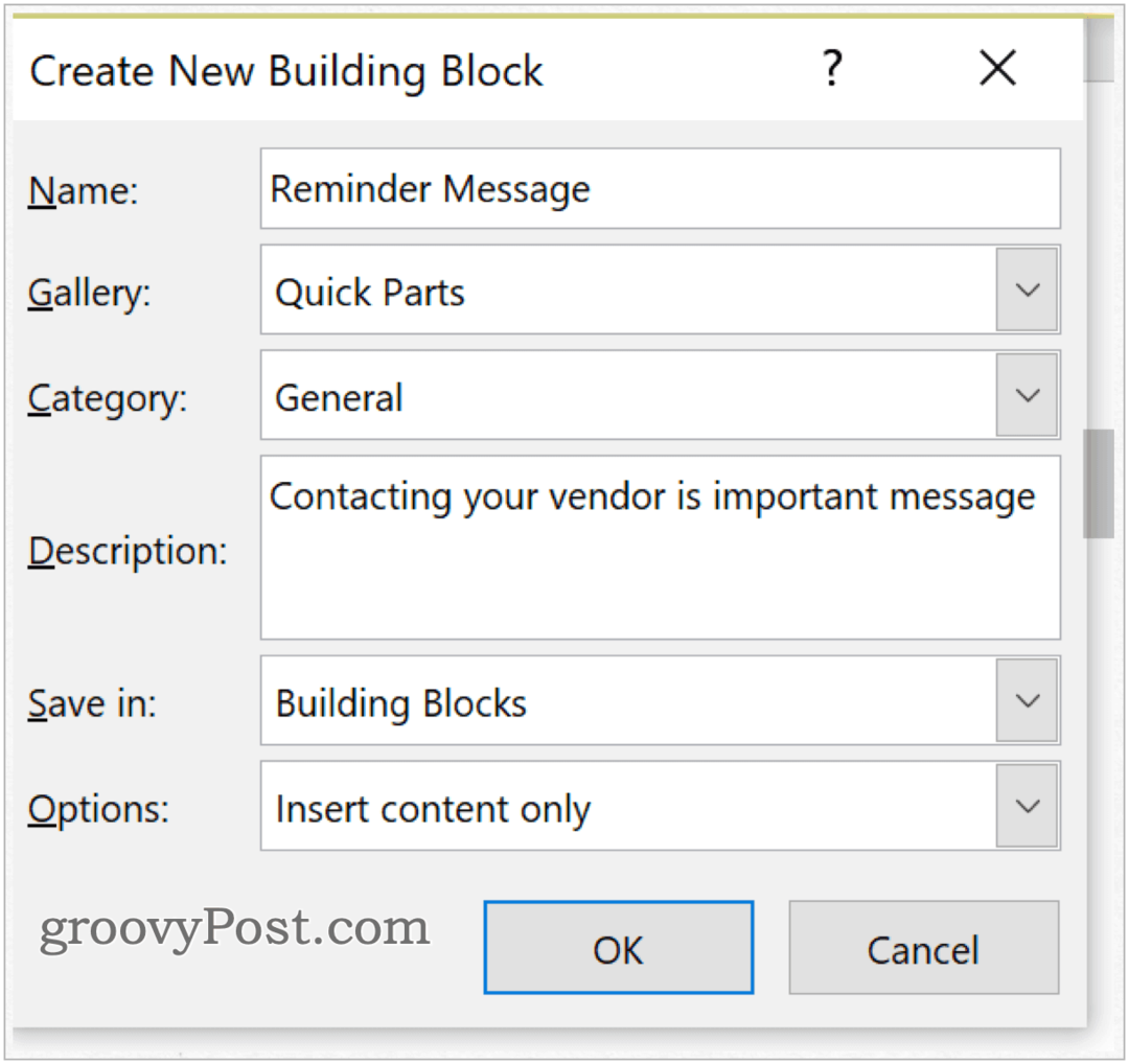 Cum se utilizează blocurile de construcție în Microsoft Word