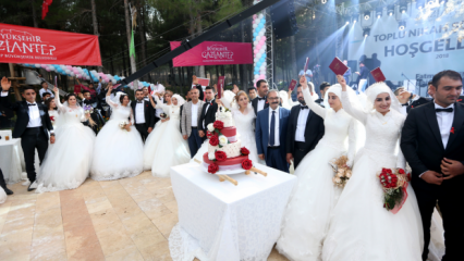 Fatma Șahin a ales să se căsătorească cu 50 de cupluri în Gaziantep!
