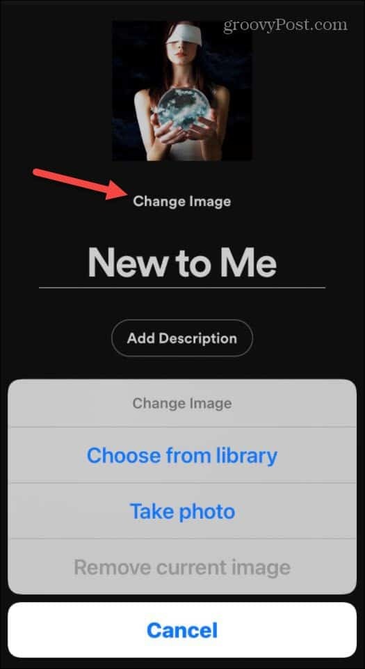 Alegeți imaginea sau eliminați iOS
