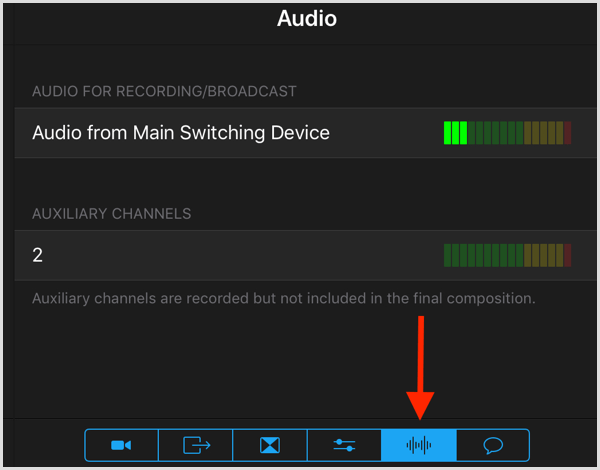 switcher studio audio pentru înregistrarea difuzării