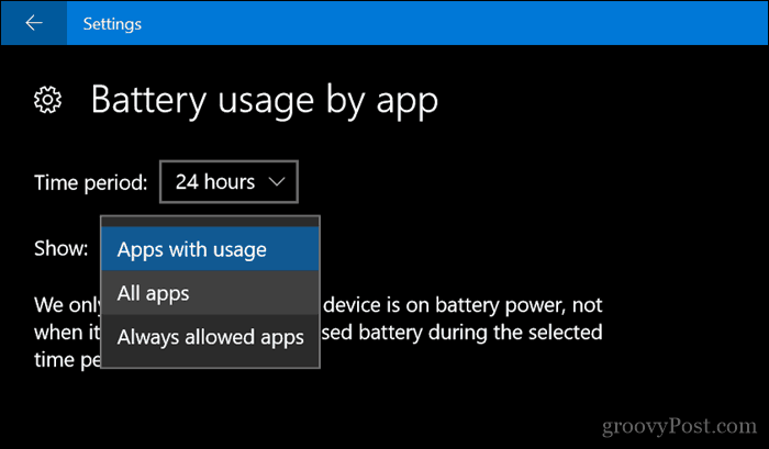 Cum să permiteți aplicațiilor să trimită notificări în modul de economisire a bateriei în Windows 10