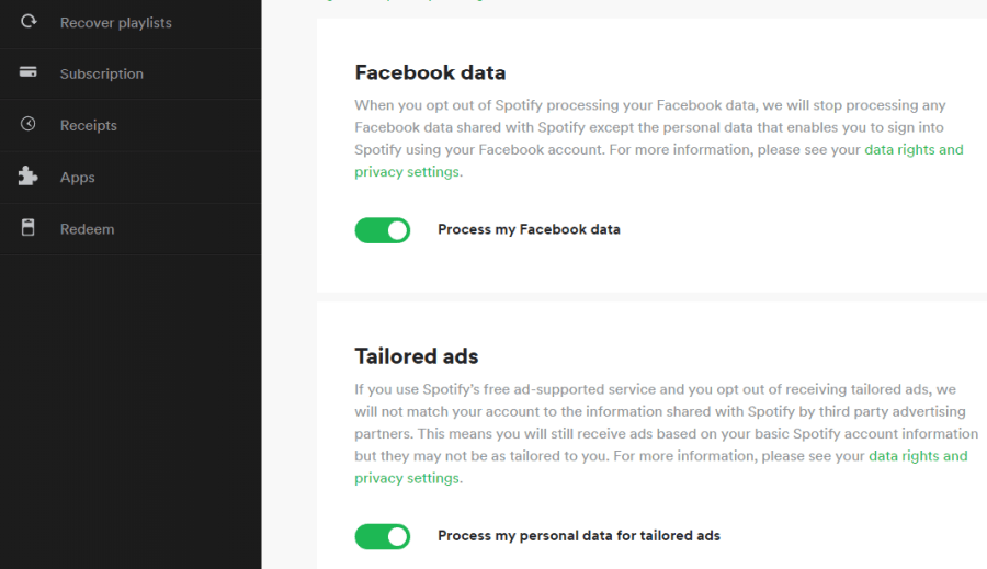 deconectați facebook-ul de la spotify