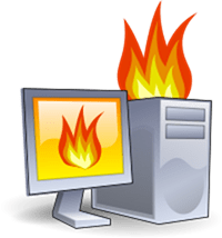 computer pe foc