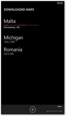 Descărcarea hărții Windows Phone 8
