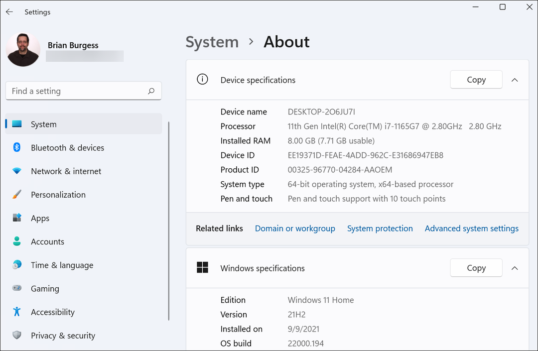 Cum să vă găsiți hardware-ul și specificațiile de sistem pentru computerul Windows 11