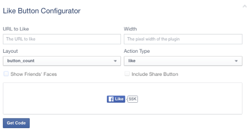 configurația butonului ca pe facebook