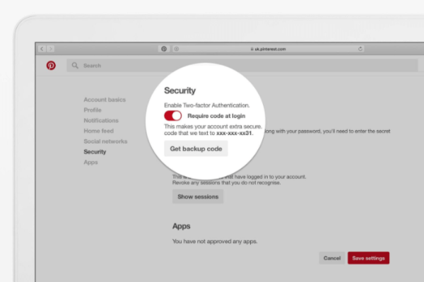 Pinterest lansează autentificarea în doi factori și alte noi măsuri de securitate pentru toți utilizatorii în următoarele câteva săptămâni.