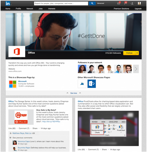 „Linkedin-showcase-pages”
