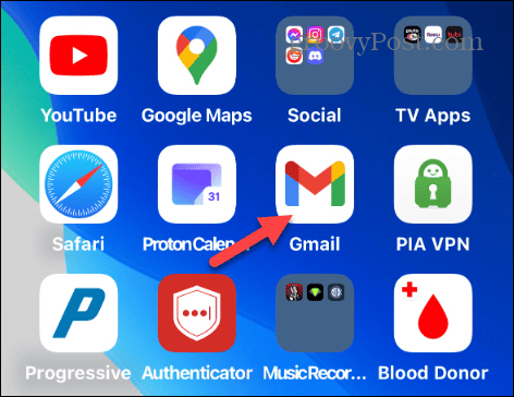 lansează aplicația gmail pentru iPhone