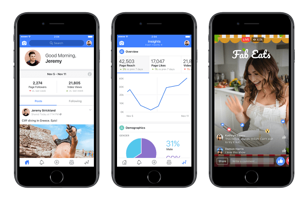 Aplicația Facebook Creator oferă o gamă largă de instrumente și funcții pentru a ajuta creatorii de tot felul să își gestioneze prezența pe Facebook.