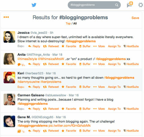 #bloggingproblems hashtag search on twitter
