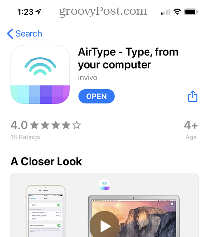 AirType în App Store