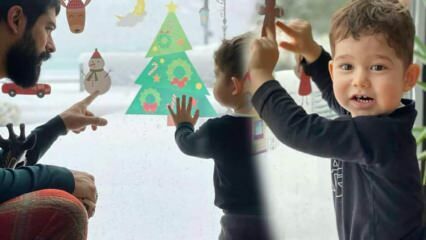 Burak Özçivit și fiul lui Fahriye Evcen, Karan, au întâlnit pentru prima dată zăpada bebelușului!