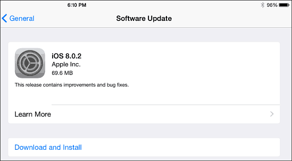 iOS 8.0.2 Actualizare