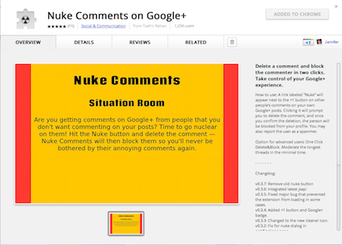 comentarii nuke pe google +