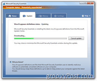 Actualizare de semnătură pentru Microsoft Security Essentials