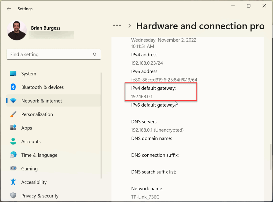 Găsiți adresa IP a routerului dvs. pe Windows 11