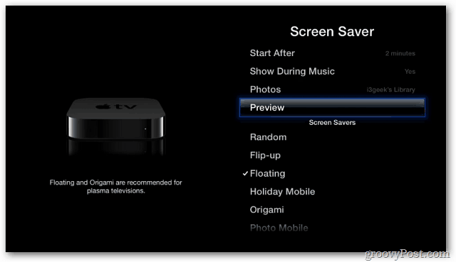 Apple TV: utilizați fotografiile dvs. ca protector de ecran
