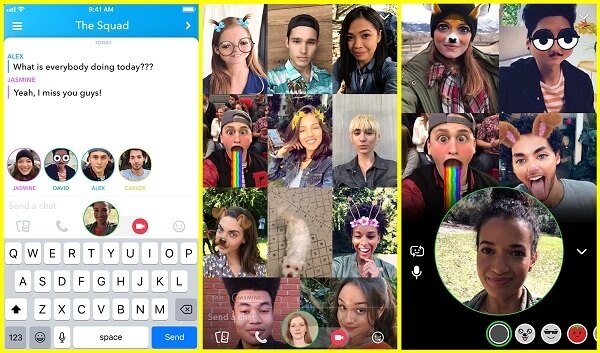 Snapchat introduce chat video de grup pentru până la 16 persoane.
