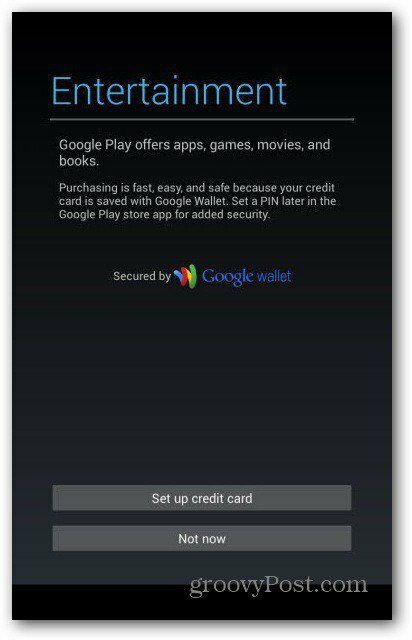 Conturi de utilizator Nexus 7 - Google Wallet