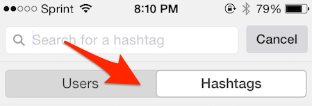 căutare hashtag instagram