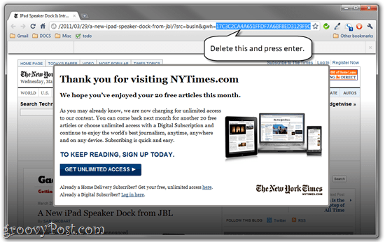 Cum să ocoliți Newwall Times Paywall și să citiți articolele NYTimes.com gratuit