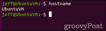 ieșire comandă hostname