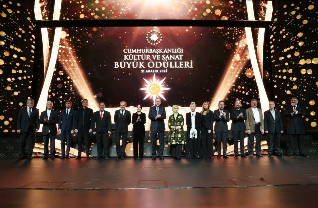 Emine Erdoğan i-a felicitat pe artiștii care au primit Premiul Prezidențial pentru Cultură și Artă