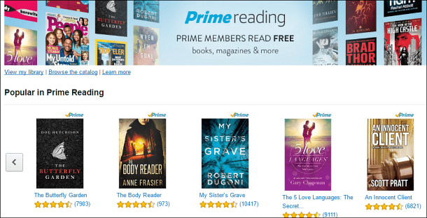 Amazon oferă lectură primă: oferă mii de cărți și reviste gratuite