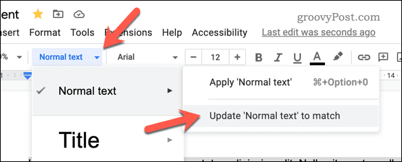 Actualizați spațierea implicită între rânduri în Google Docs