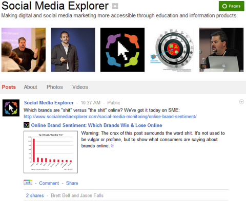 Pagini Google+ - Social Media Explorer