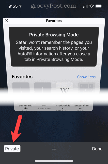 Dezactivați Private în Safari pe iOS