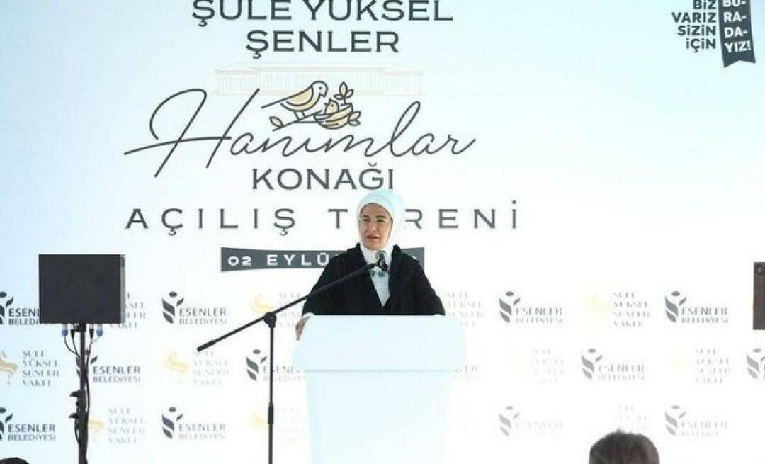 Emine Erdagan a participat la deschiderea conacului Şule Yüksel Şenler.
