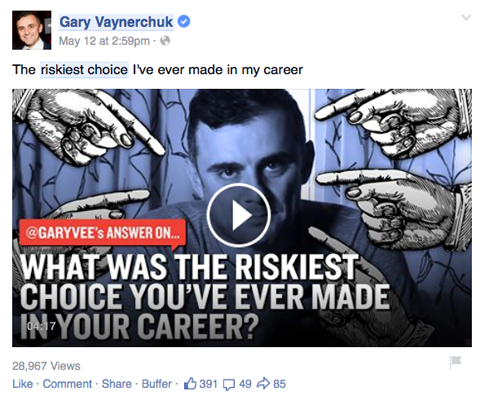 postare video gary vaynerchuk pe facebook