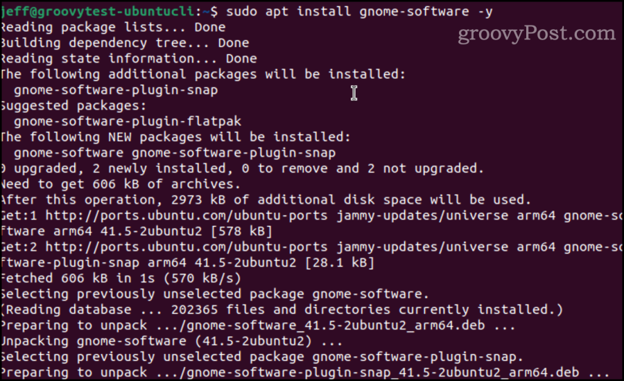 apt install software gnome