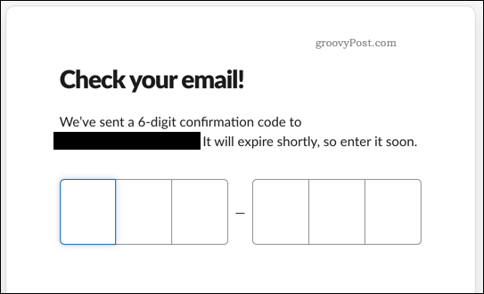 Confirmarea unei adrese de e-mail Slack