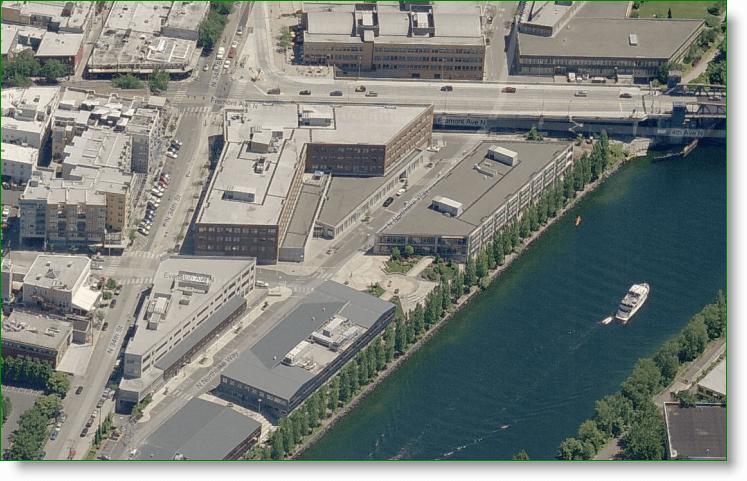 Bing Maps Ochiul Bird - Google HQ în Seattle - Fremont Wa