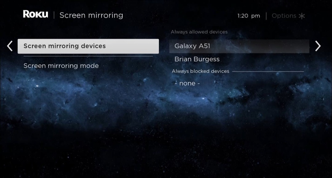 Dispozitivele oglindă conectate