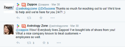 tweet de reputație zappos