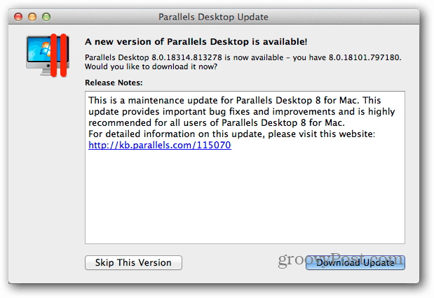 Descărcați Parallels Desktop Update