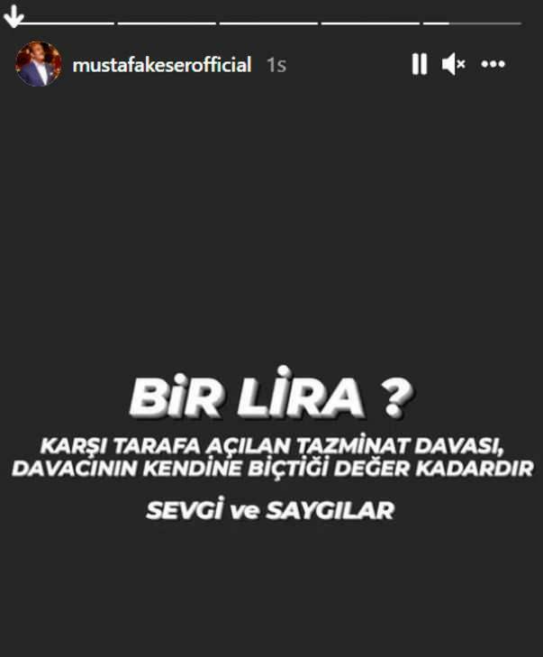 Mustafa Keser postare pe Instagram