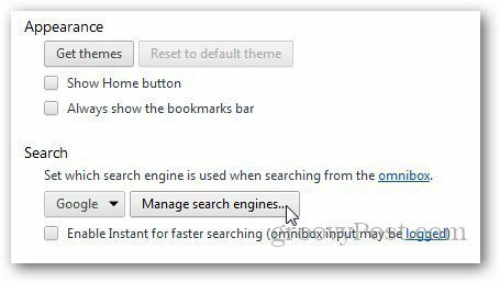 Motoare de căutare Chrome 2