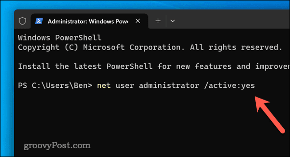 Activează admin pe Windows 11