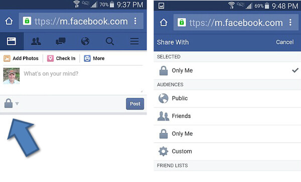setări de confidențialitate facebook