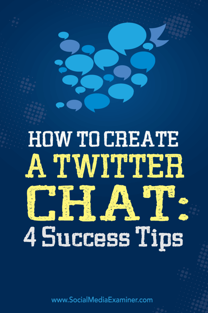 creați chat de succes pe Twitter
