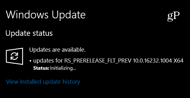 Windows 10 Insider Preview Build a lansat 16232.1004, doar o actualizare minoră