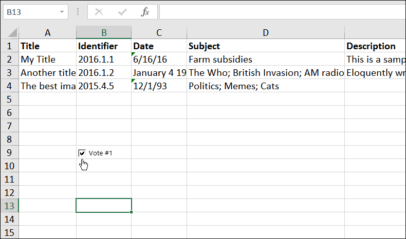introduceți o casetă de selectare în Microsoft Excel