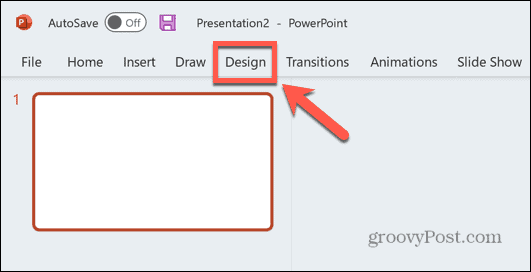 meniu de proiectare powerpoint