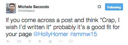 tweet din prezentarea holly homer smmw15