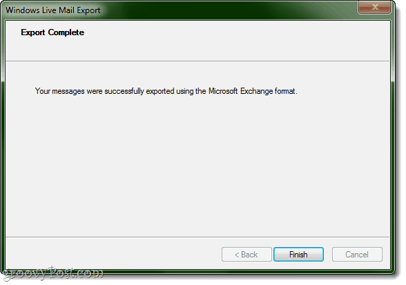 Exportați în Outlook de la Windows Live Mail complet!